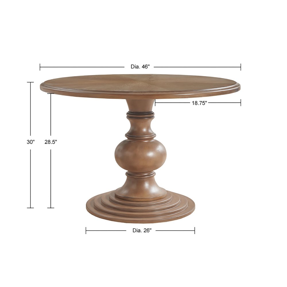 46" Round Pedestal Dining Table