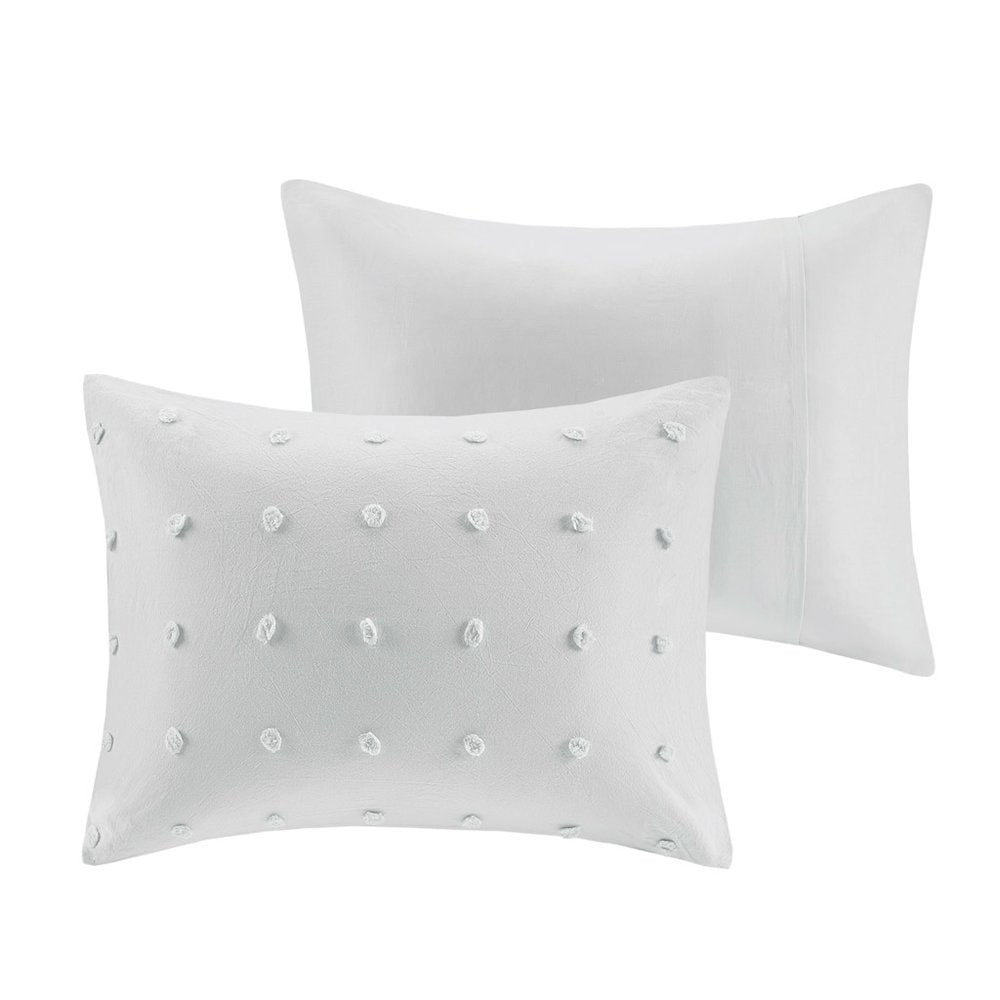Brooklyn Cotton Jacquard Comforter Set with Euro Shams and Throw Pillows