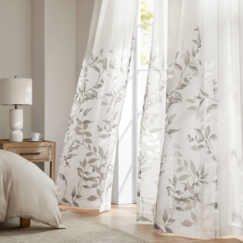 Cecily Burnout Printed Window Curtain Panel