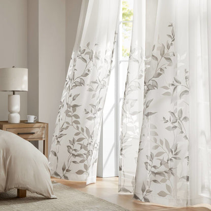 Cecily Burnout Printed Window Curtain Panel