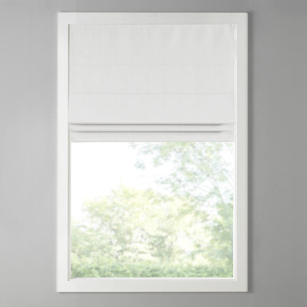 Basketweave Room Darkening Cordless Roman Shade