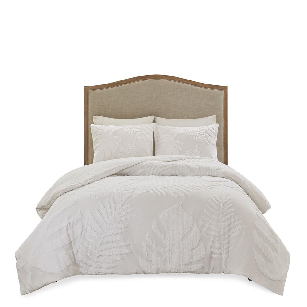 Coastal Palm Chenille 3-Piece Duvet Cover Set, Belen Kox