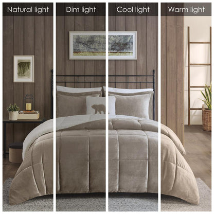 Plush to Sherpa Down Alternative Comforter Set