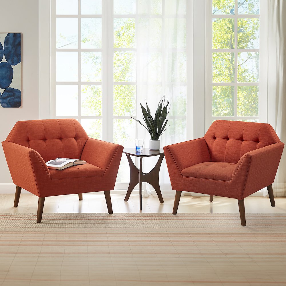 Newport Lounge Chair Set of 2 in Spice