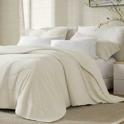 Reversible Tencel Comforter Blanket, Ivory color