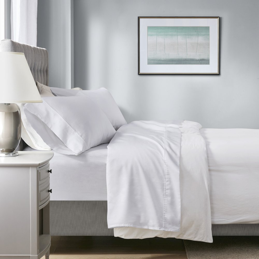 1000 Thread Count HeiQ Smart Temperature Cotton Blend 4 PC Sheet Set