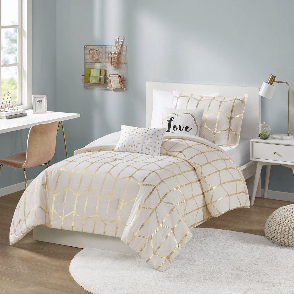 Raina 100% Polyester Brushed Microfiber Printed Comforter Set