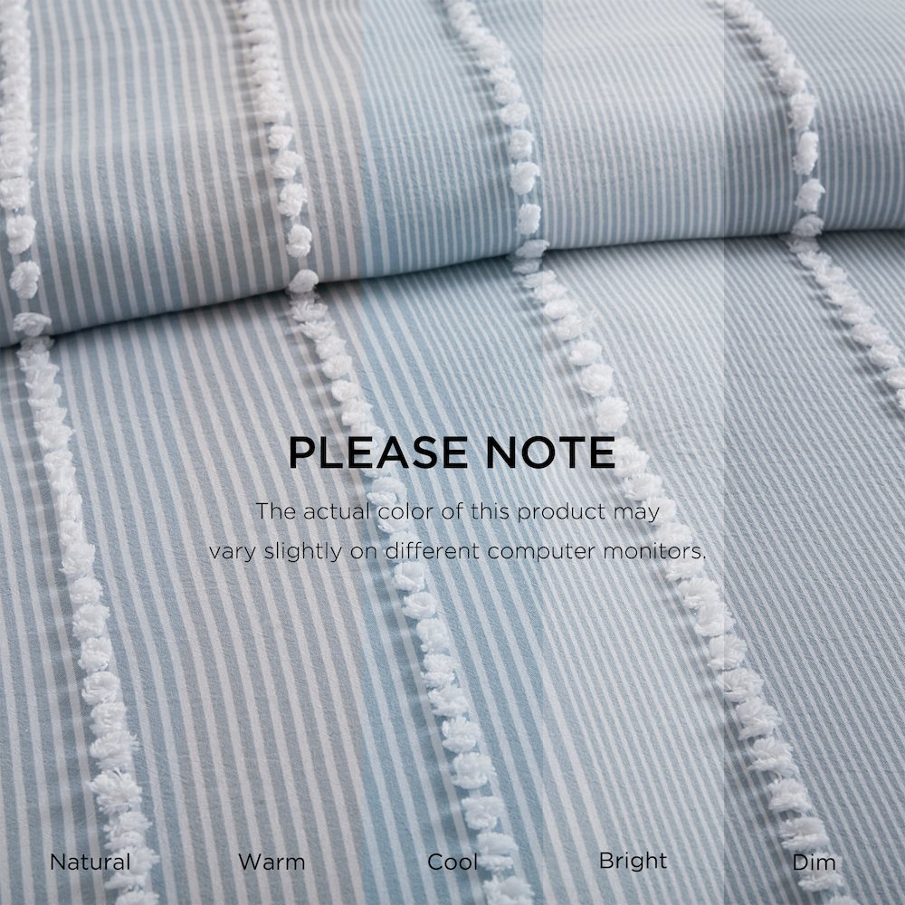 Anslee 3 Piece Cotton Yarn Dyed Duvet Cover Set