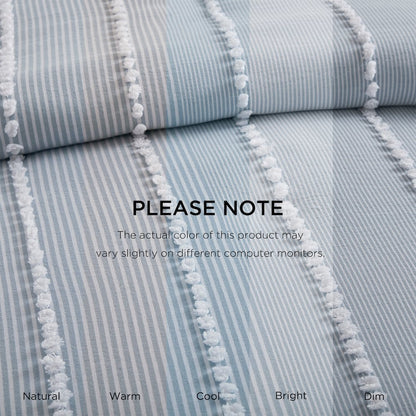 Anslee 3 Piece Cotton Yarn Dyed Duvet Cover Set
