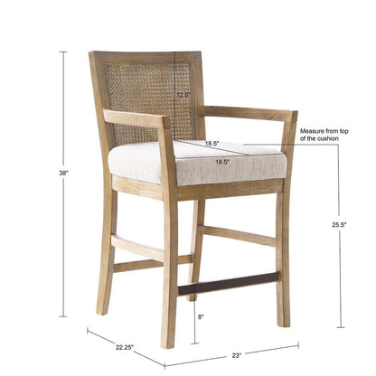 Cane Back Counter Stool