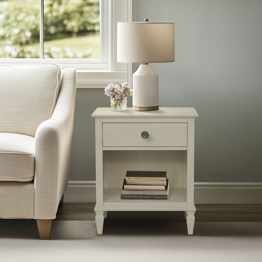 Victoria Nightstand, Antique Cream color