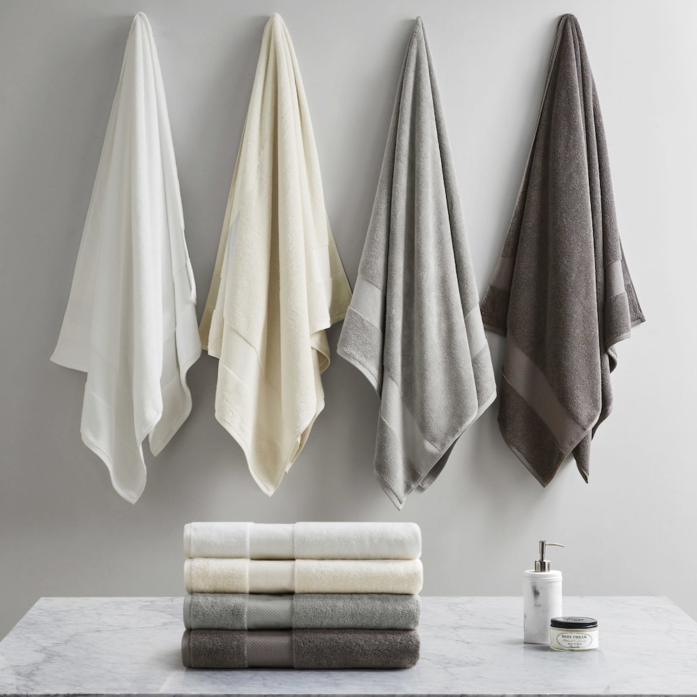 100% Cotton Bath Sheet 2 Piece Set in Grey Color