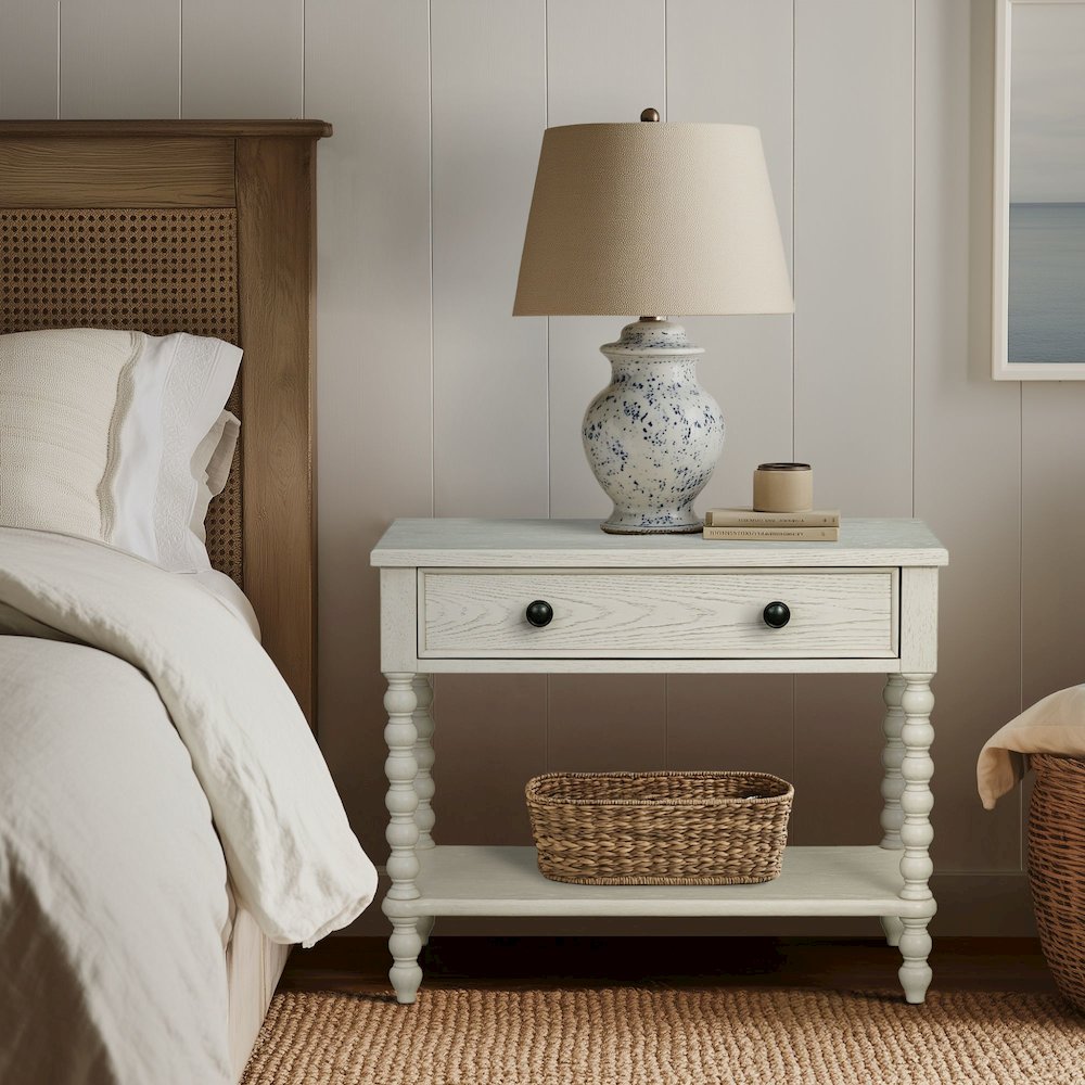 Beckett Large Nightstand, Antique Cream color