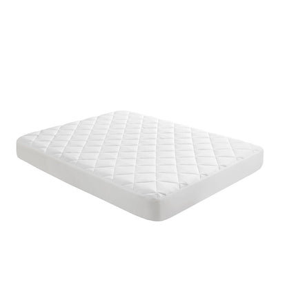 Cooling Touch Overfilled Deep Pocket Mattress Pad in White Color