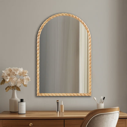 Montra Arched Braided Wood Wall Mirror