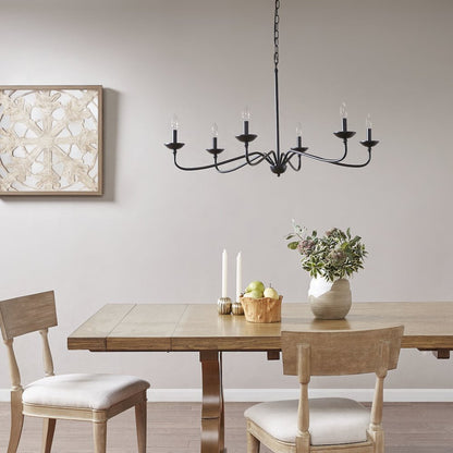 6-Light Farmhouse Metal Chandelier