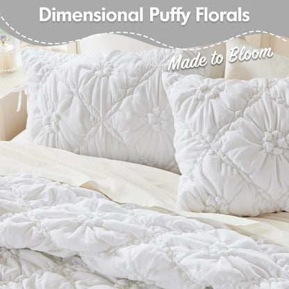 Lily 3PCS Comforter Set, White color
