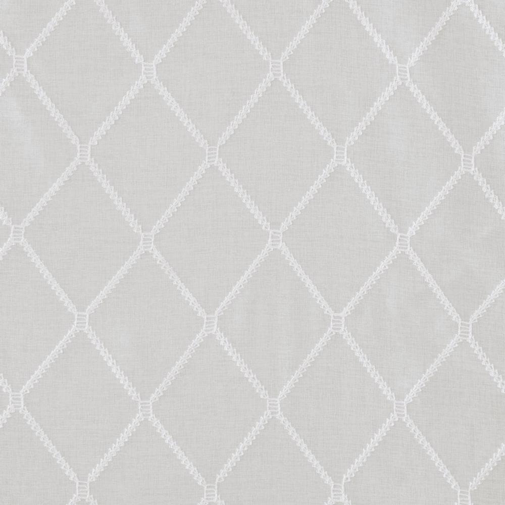 Diamond Sheer Embroidered Window Scarf