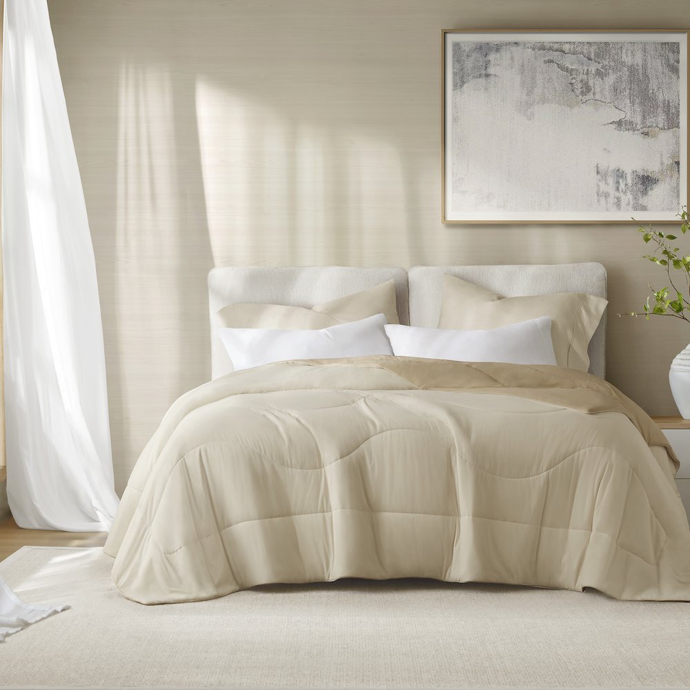 Reversible Tencel Comforter Blanket, Linen color