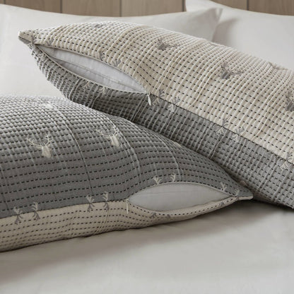 Keystone Coverlet Set, Grey color