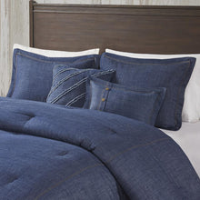 Perry Oversized Denim Comforter Set, Blue color