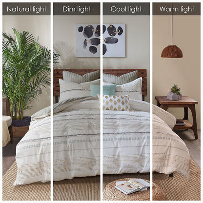 Nea Cotton Printed Comforter Set with Trims