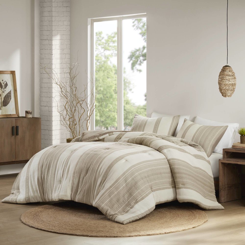 Mesa Comforter 3 PCS Set, Tan color