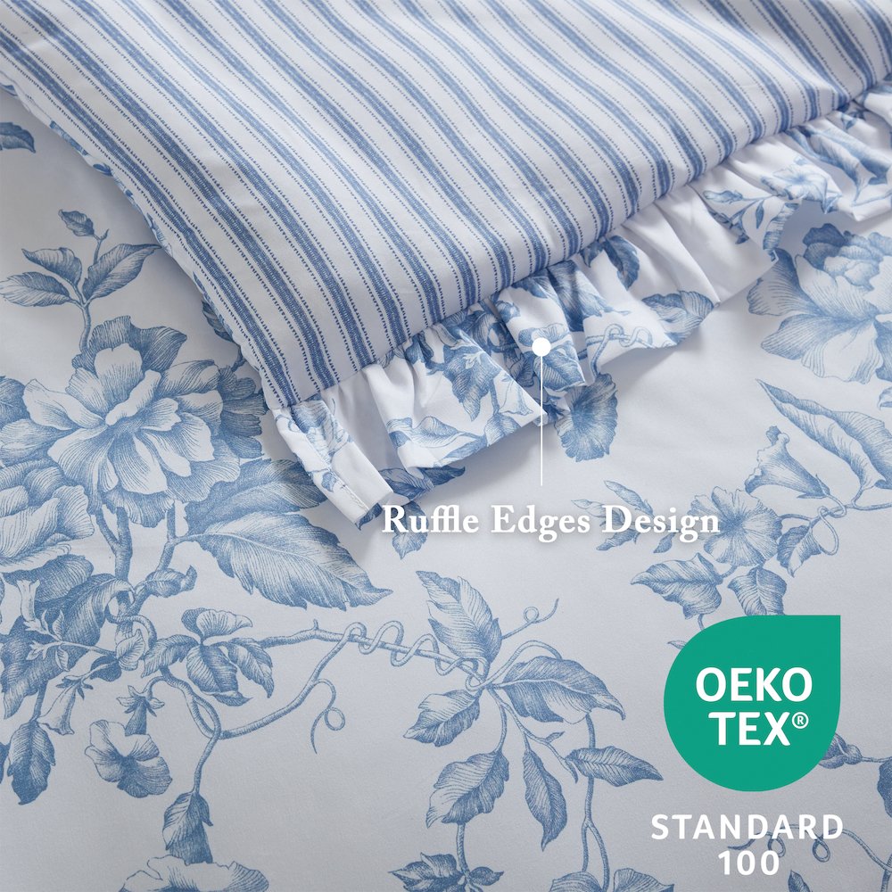 5 Pieces Comforter Set with Decorative Pillows