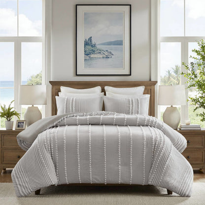 Anslee 3 Piece Cotton Yarn Dyed Duvet Cover Set