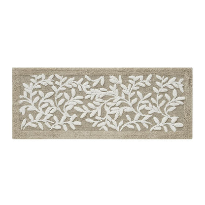 Serene Cotton Tufted Bath Rug, Taupe color