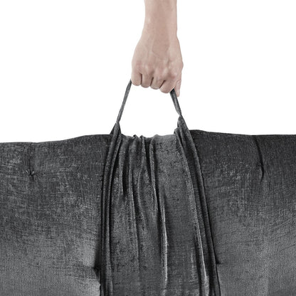 Edelia Poly Chenille Lounge Floor Pillow Cushion in Charcoal