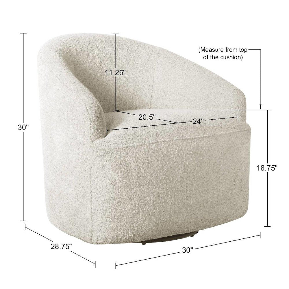 Upholstered 360 Degree Swivel Chair