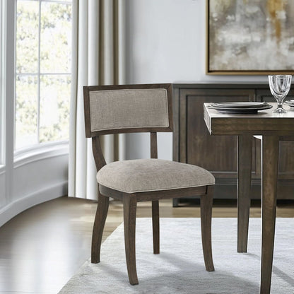 Marie Dining Chair (Set of 2), Beige/Brown color