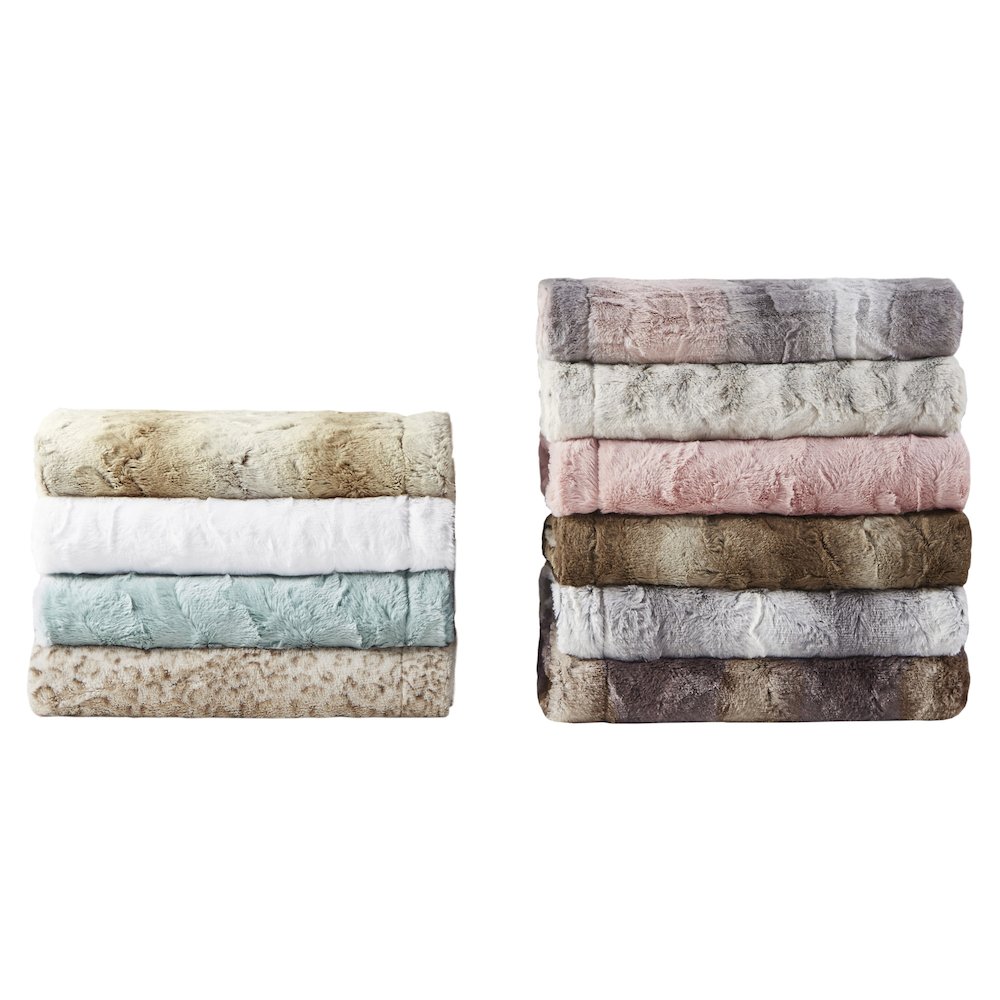 Zuri Faux Fur Throw, Leopard color