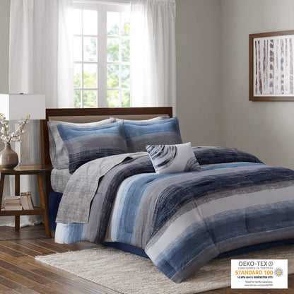 9 Piece Comforter Set with Cotton Bed Sheets