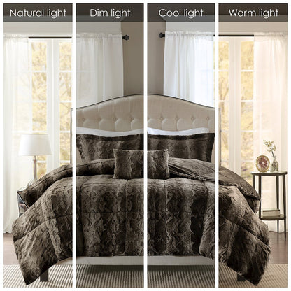 Zuri Faux Fur Comforter Set