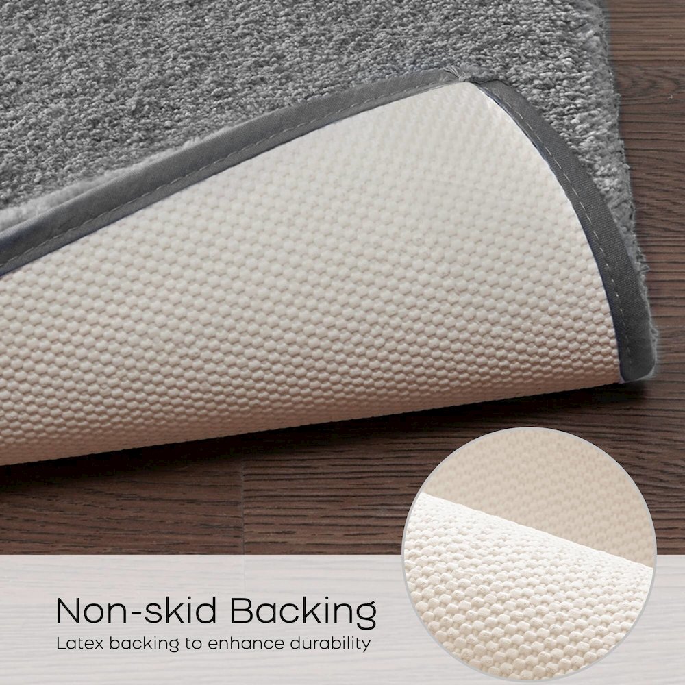 Marshmallow Bath Rug, Grey color