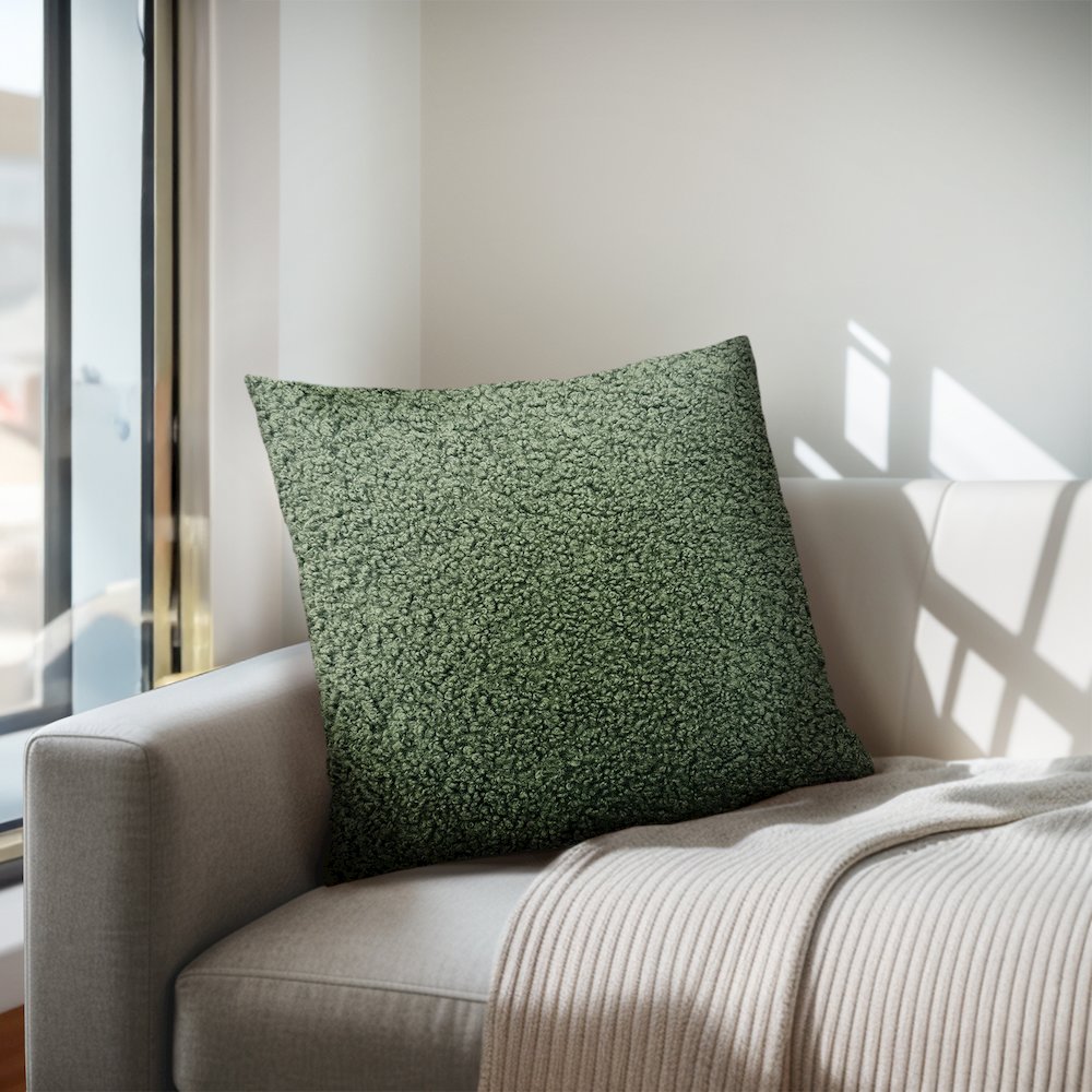 Solid Boucle Square Pillow