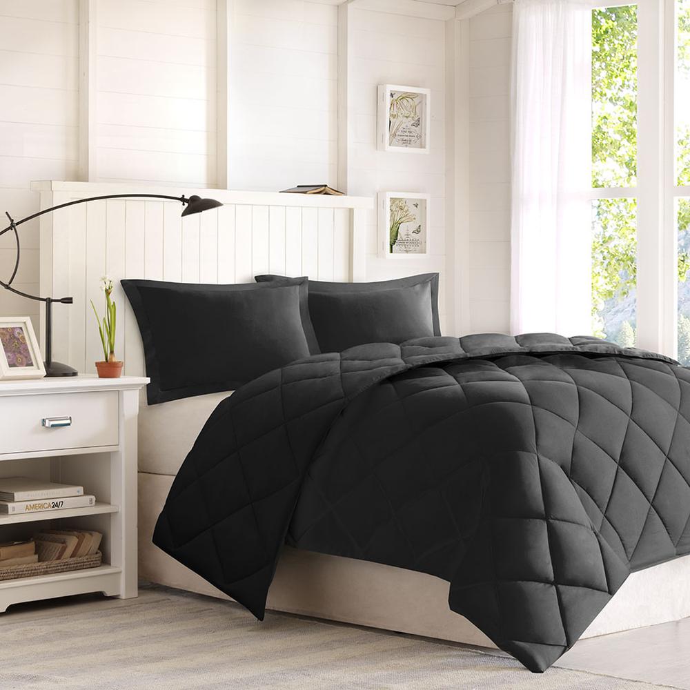 3M Scotchgard Diamond Quilting Reversible Down Alternative Comforter Set