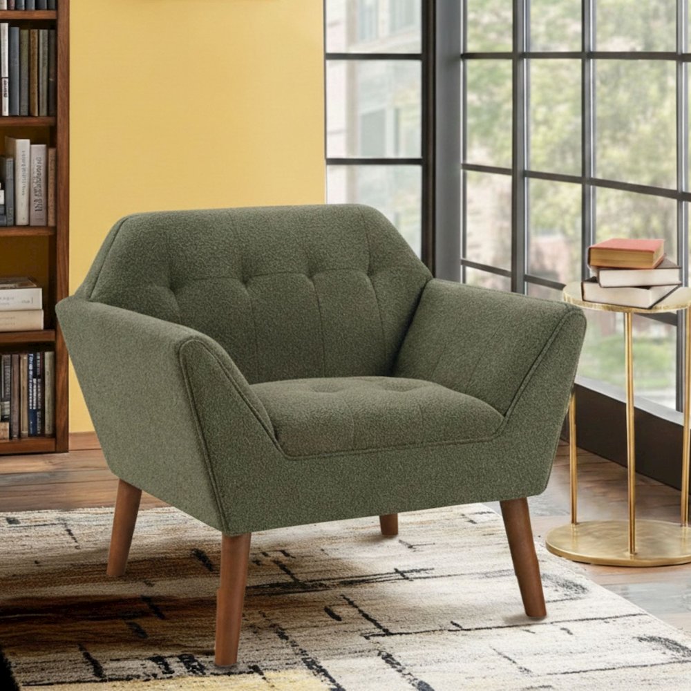 Newport Wide Mid-Century Modern Lounge Chair