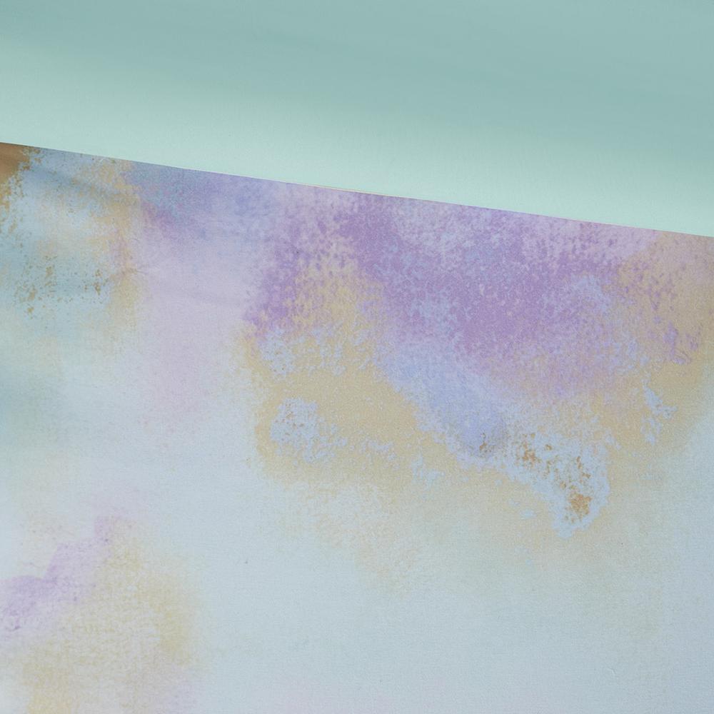 Watercolor Tie Dye Printed Comforter Set with Throw Pillow