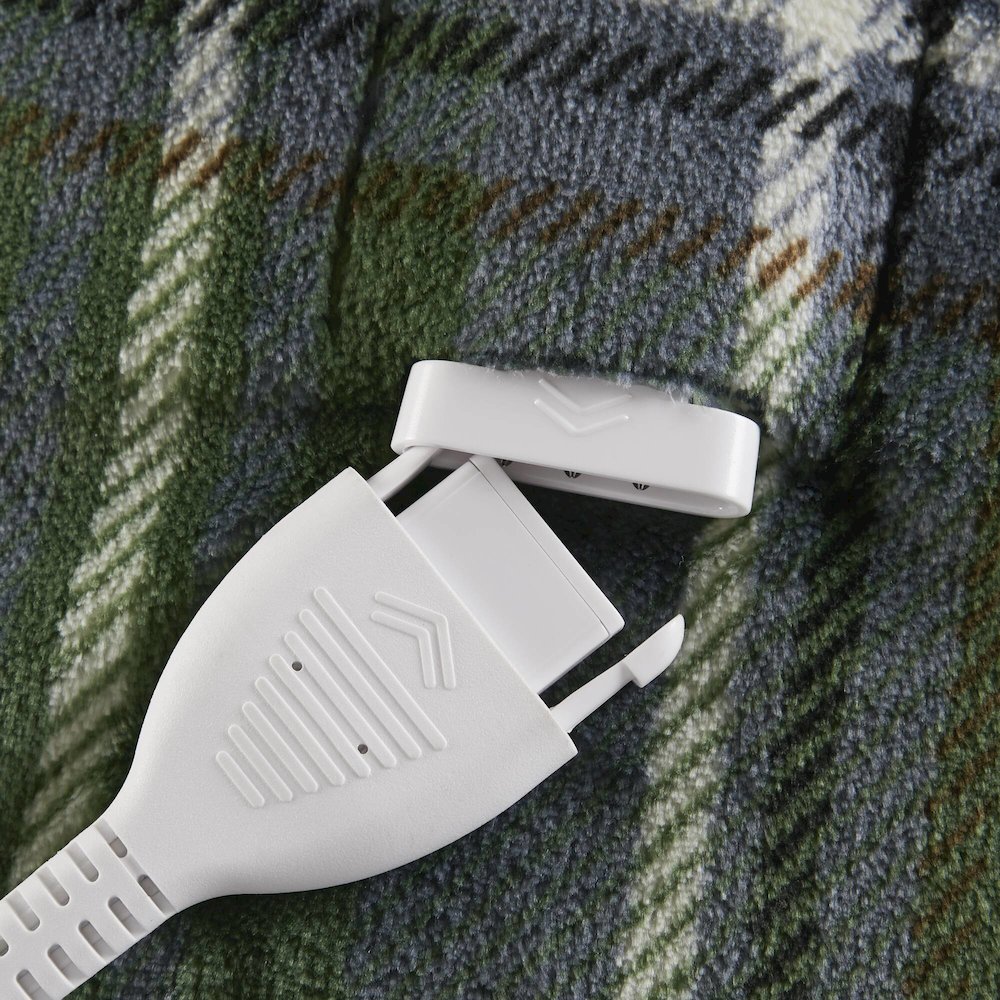 Print Plush to Sherpa Heated Throw