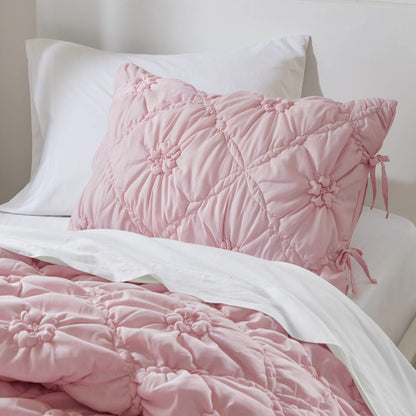 Lily 2PCS Comforter Set, Pink color