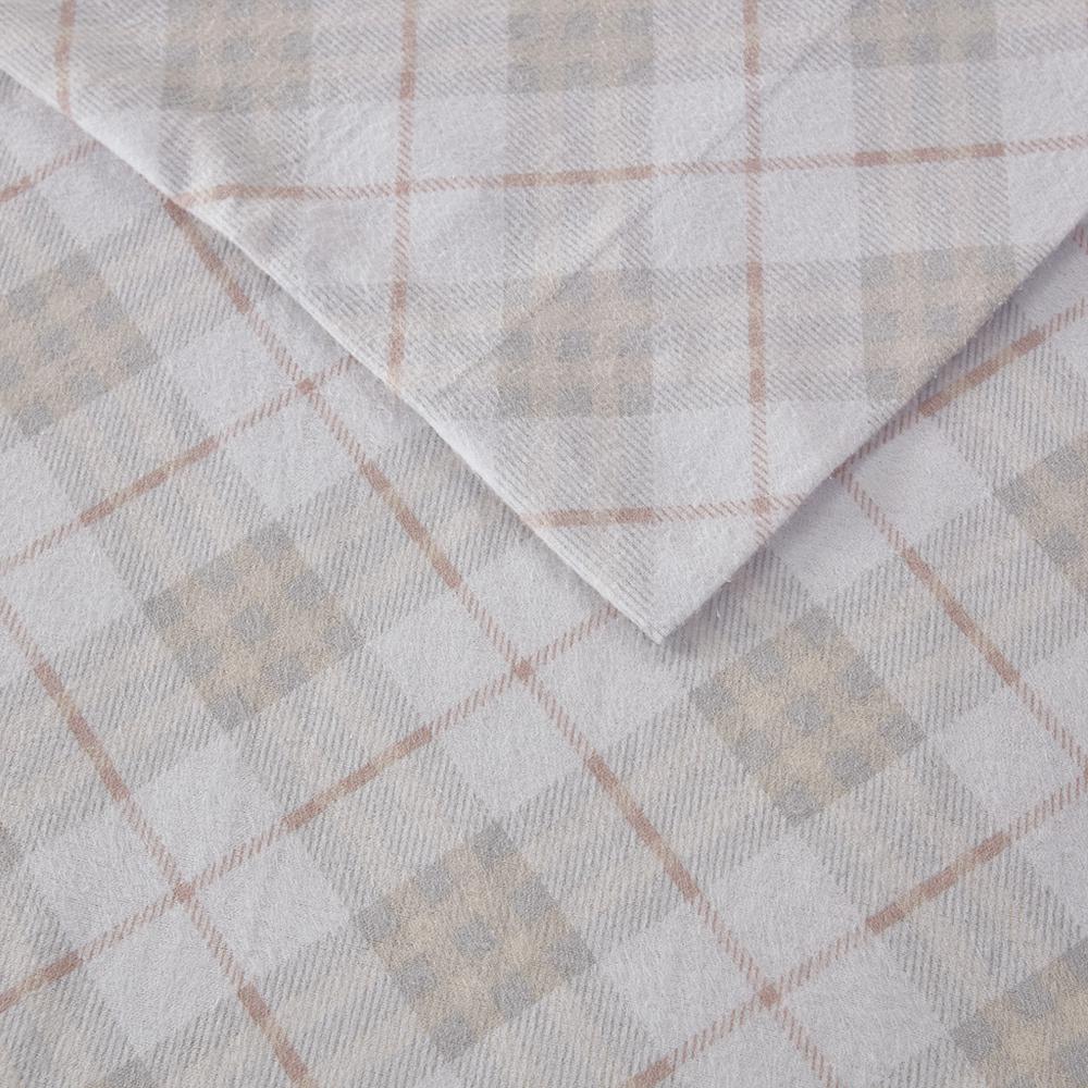 Cozy Flannel Printed Sheet Set, Pink Plaid color
