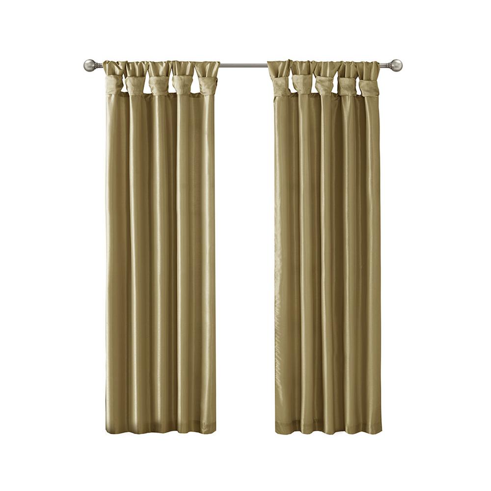 Twist Tab Lined Window Curtain Panel