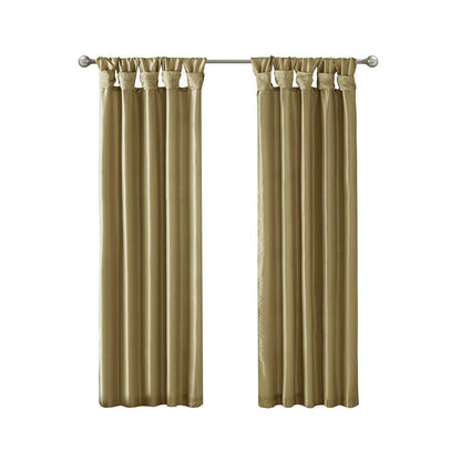 Twist Tab Lined Window Curtain Panel