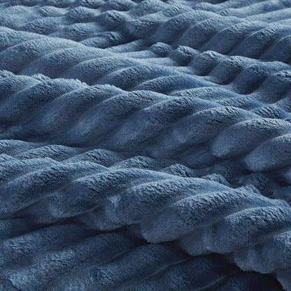 2 Piece Corded Plush Comforter Set