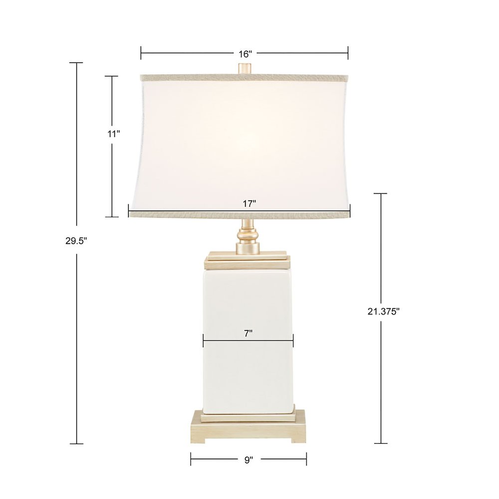 Rectangular Ceramic Table Lamp