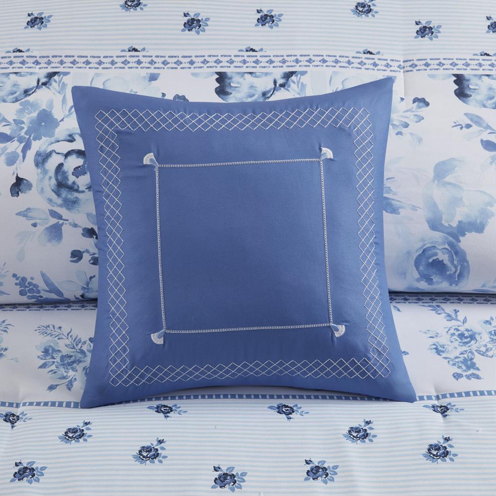 Floral Striped Comforter Set