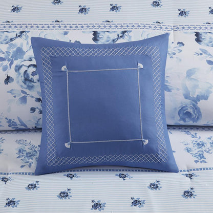 Floral Striped Comforter Set